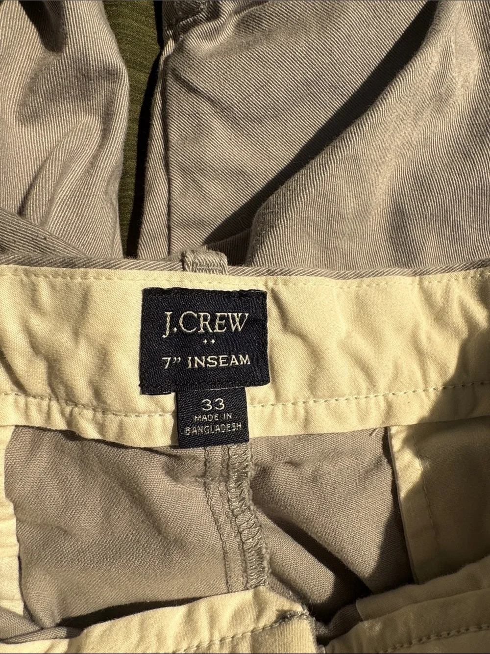 J. Crew Beige Flat-Front Cotton Shorts